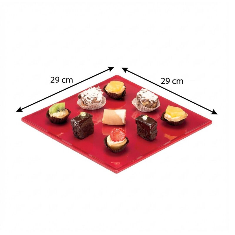 Zicco K-2060 Melamine Display Tray, 29x29 cm, Red - Zicco