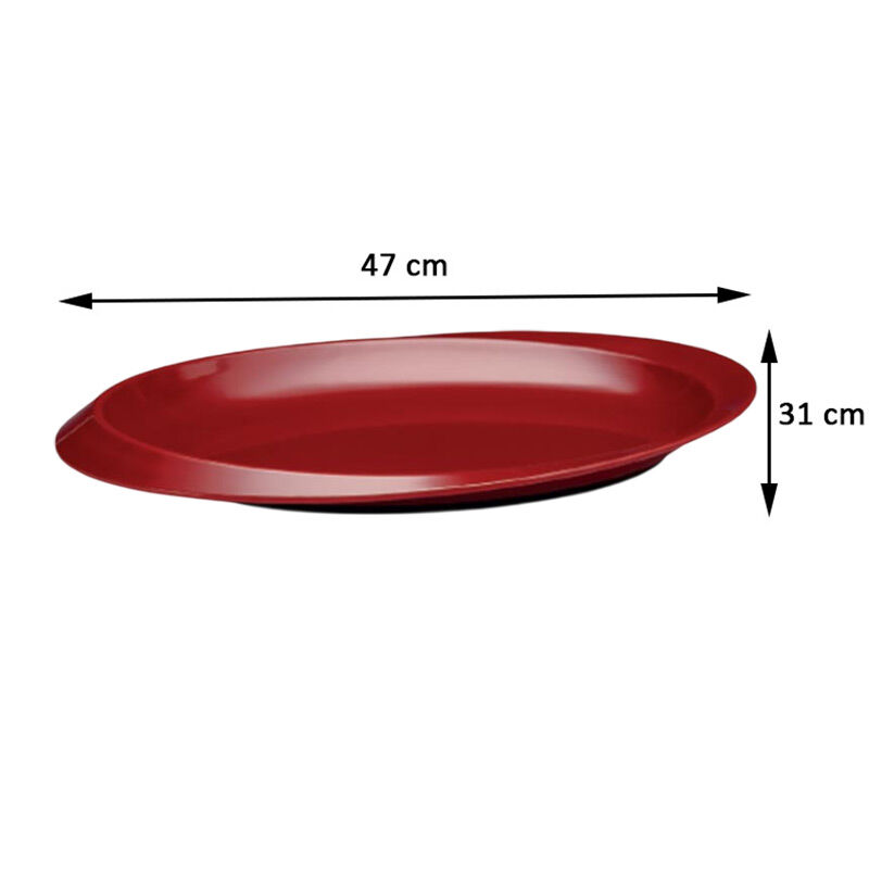 Zicco K-2250 Melamine Boat Model Display Tray, 31x47x4 cm, Red - Zicco