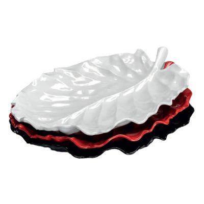 Zicco K-2800 Yaprak Model Melamin Teşhir Tabağı, 43x34 cm, Krem - 1