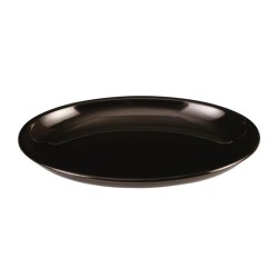 Zicco K-353 Oval Melamine Display Plate, 40.5x29.5x5 cm, Black - Zicco