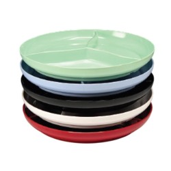 Zicco K-5347.B صحن عرض دائري من الميلامين، 39 × 5 سم، أسود - Zicco