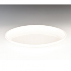 Zicco K-883 Oval Melamine Display Plate, 55x39x6 cm, White - Zicco