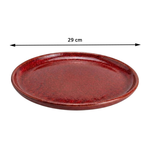 Zicco K-9200 Stone Model Melamine Display Tray, 29 cm, Red - 2