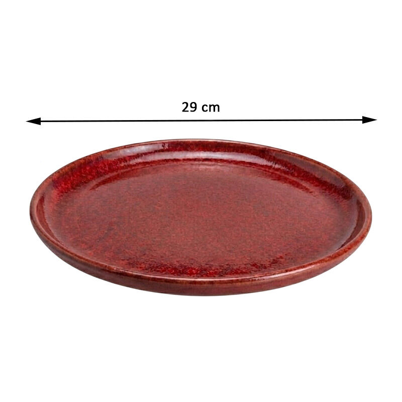Zicco K-9200 Stone Model Melamine Display Tray, 29 cm, Red - Zicco