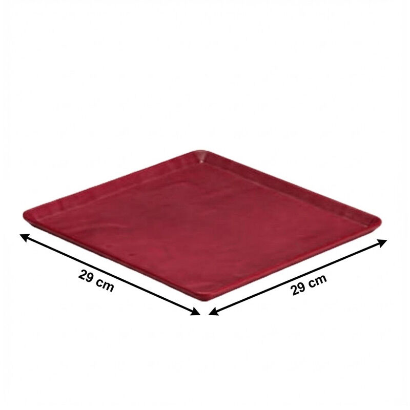 Zicco K-9250 Stone Model Melamine Display Tray, 29x29 cm, Red - Zicco