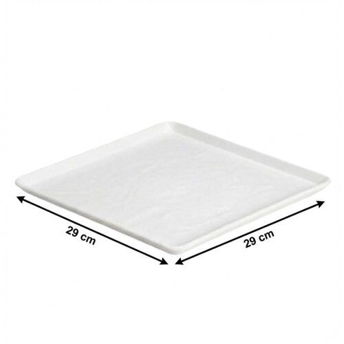 Zicco K-9250 Stone Model Melamine Display Tray, 29x29 cm, White - 2