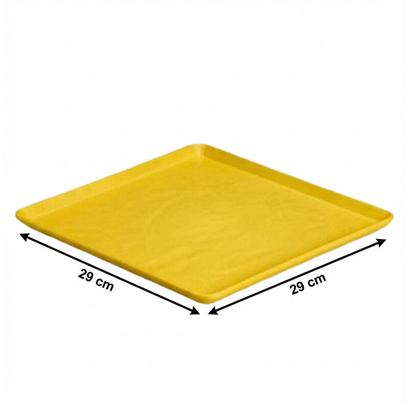 Zicco K-9250 Stone Model Melamine Display Tray, 29x29 cm, Yellow - Zicco