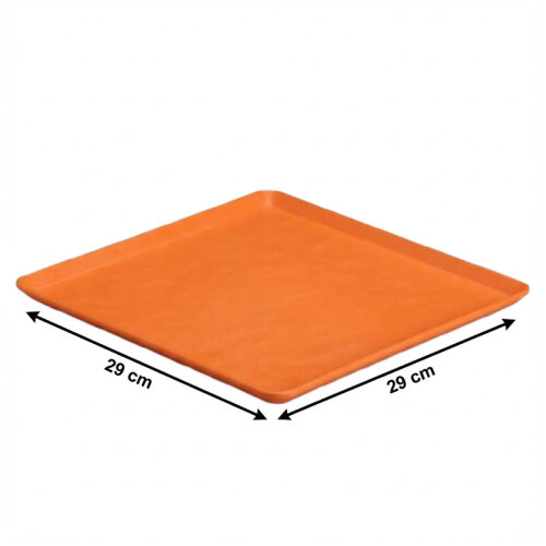 Zicco K-9250 Taş Model Melamin Teşhir Tepsisi, 29x29 cm, Turuncu - 2
