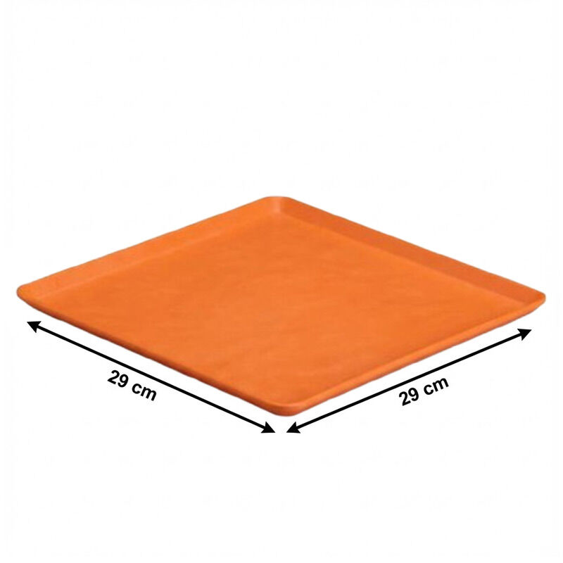 Zicco K-9250 Taş Model Melamin Teşhir Tepsisi, 29x29 cm, Turuncu - Zicco