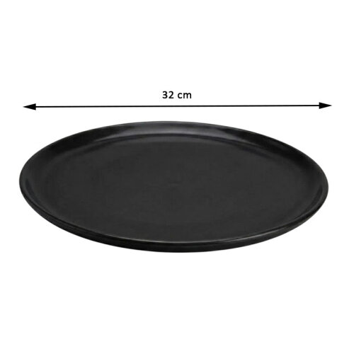 Zicco K-9300 Stone Model Melamine Display Tray, 32 cm, Black - 2