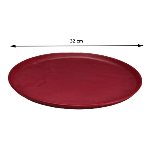 Zicco K-9300 Stone Model Melamine Display Tray, 32 cm, Red - 2