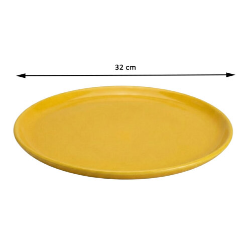 Zicco K-9300 Taş Model Melamin Teşhir Tepsisi, 32 cm, Sarı - Zicco (1)