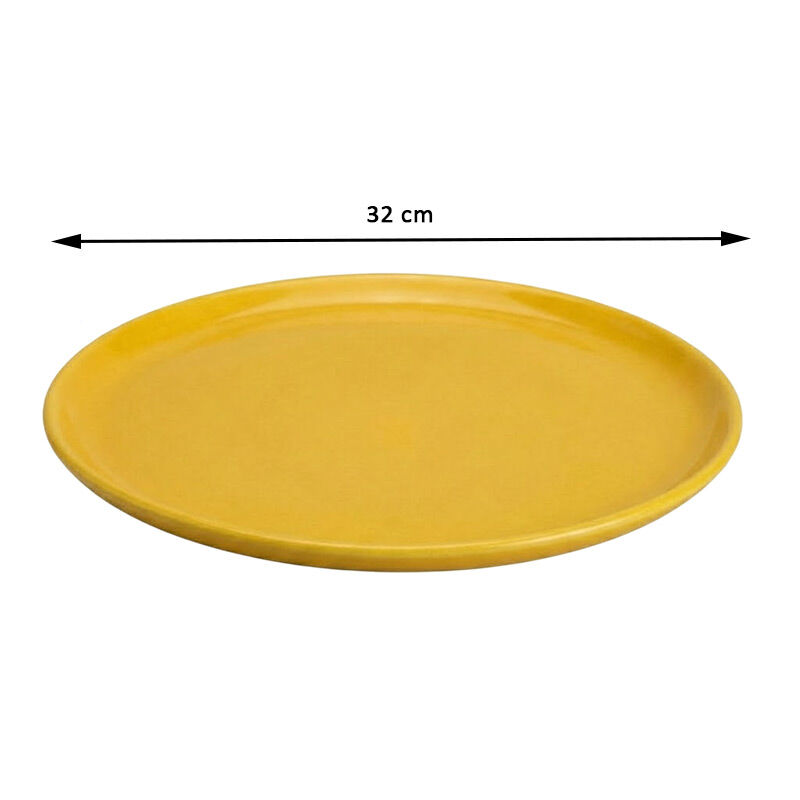 Zicco K-9300 Taş Model Melamin Teşhir Tepsisi, 32 cm, Sarı - Zicco