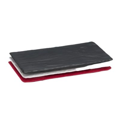 Zicco K-9450 Taş Model  Melamin Teşhir Tabağı, 16.5x30 cm, Kırmızı - 1
