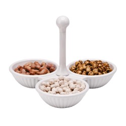 Zicco K-969 3-piece Melamine Cookie Tray, Cream - Zicco