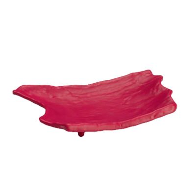 Zicco K-9700 Taş Model Melamin Teşhir Tabağı, 18x27.5 cm, Kırmızı - 1