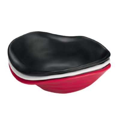 Zicco K-9850 Taş Model Melamin Teşhir Tabağı, 24x29 cm, Kırmızı - 1