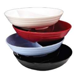 Zicco K-993-B Melamine Display Plate with Compartments, 33.5x9 cm, Black - Zicco