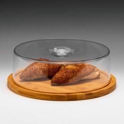 Zicco ZCP-818 Akrilik Bambu Altlı Kapaklı Fanus, 33x11 cm - Zicco