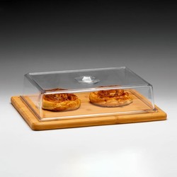 Zicco ZCP-819 Polikarbon Bambu Altlı Kapaklı Fanus, 30x40x10 cm - Zicco