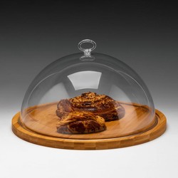 Zicco ZCP-817 Polikarbonat Bambu Altlı Kapaklı Fanus, 36x19 cm - Zicco