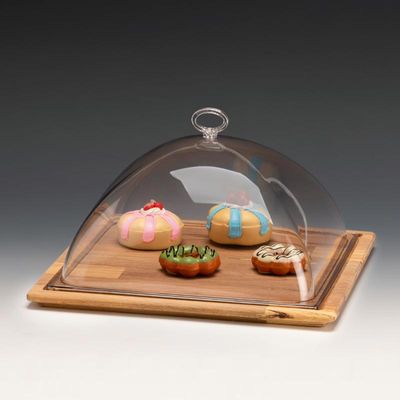 Zicco ZCP-786 Polikarbon Kare Kapaklı Muhafaza Kabı, 34x34x16 cm, Ahşap - 1