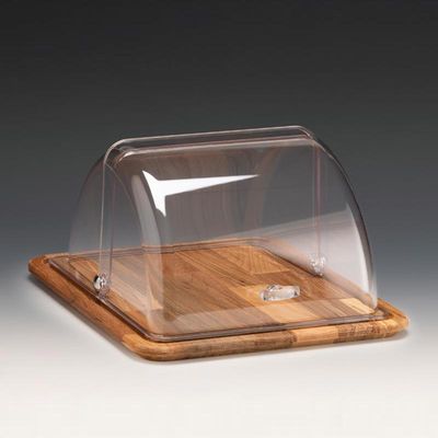 Zicco ZCP-785 Polikarbon Rolltop Kapaklı Ahşap Altlıklı Muhafaza Kabı, GN 1/2, 31x37x19 cm - 1