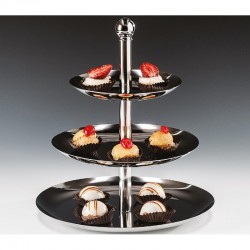 Zicco OMD-354 3 Tier Display Stand, 16x21x26x30 cm, Silver - Zicco