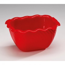 Zicco PDFVB وعاء ذو زوايا بدون غطاء، 13 × 16 سم، أحمر - Zicco