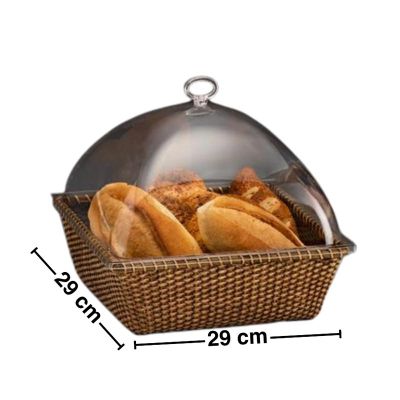 Zicco ZCP-797 Rattan Sepetli Polikarbonat Kapaklı Fanus, 29x29 cm - 2