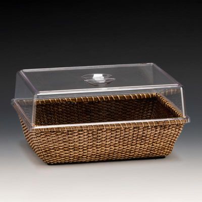 Zicco ZCP-799 Rattan Sepetli Polikarbonat Kapaklı Fanus, 34, 5x24 cm - 1