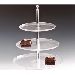Zicco ZCB-02 3 Layers Polycarbonate Display Stand, 50 cm, Clear - Zicco