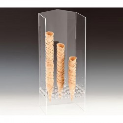 Zicco ZCP-021 حامل آيس كريم أكريليك مخروطي آيس كريم، 20 × 24 سم - Zicco