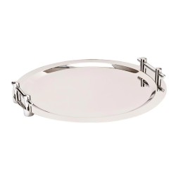 Zicco ZCP-075 Круглый сервировочный поднос со стальными ручками, 50 см - Zicco