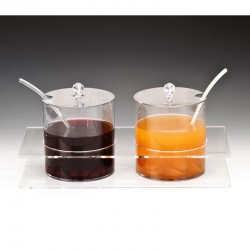 Zicco ZCP-084 Polycarbonate Sauce Holder Jam Holder Stand, 2 pcs, 2.1 L, 43x21 cm - Zicco