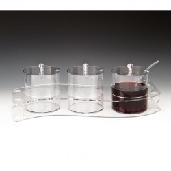 Zicco ZCP-122 Подставка для варенья с держателем из поликарбоната, 3 шт, 2,1 л, 60x20 см - Zicco