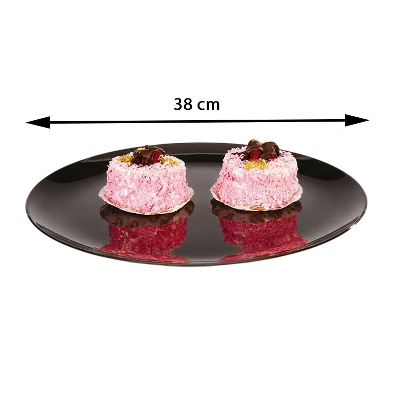 Zicco ZCP-171 Polycarbonate Round Display Tray, 38 cm, Black - Zicco