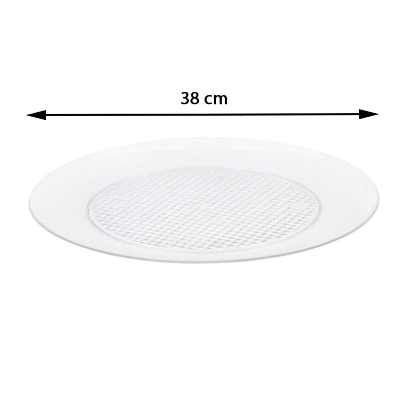 Zicco ZCP-171 Polycarbonate Round Display Tray, 38 cm, Clear - Zicco