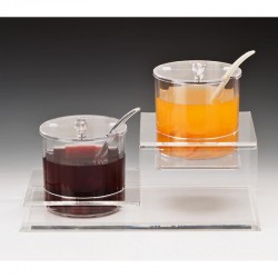 Zicco ZCP-196 Polycarbonate Sauce Holder Jam Holder Stand, 2 pcs, 40x22.5x25 cm - Zicco