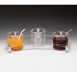 Zicco ZCP-209 Polycarbonate Sauce Holder Jam Holder Stand, 3 pcs, 37x60x15 cm - Zicco