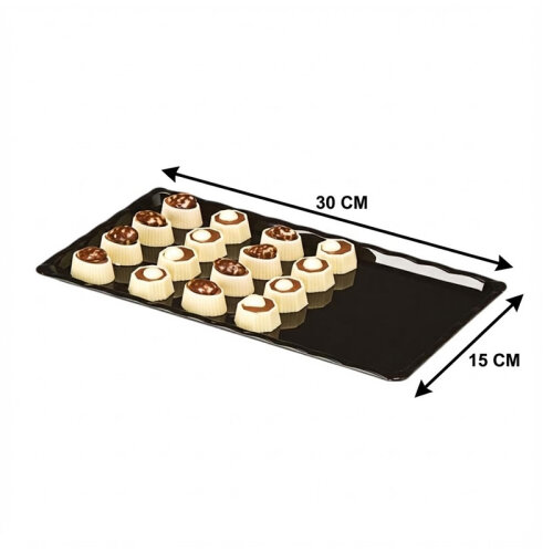 Zicco ZCP-224 Polycarbonate Chocolate Display Tray, 15x30 cm, Black - Zicco (1)