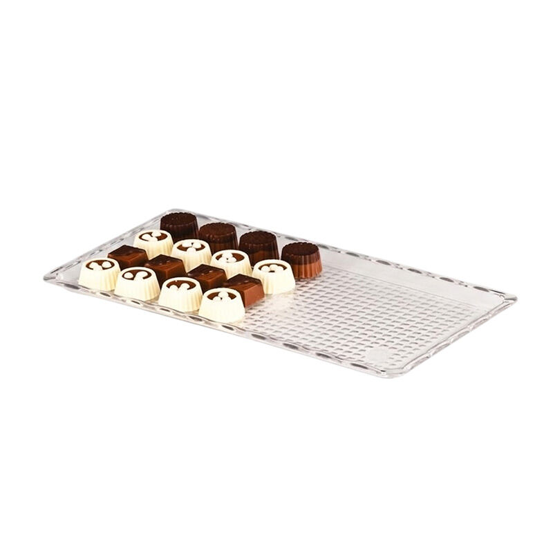 Zicco ZCP-224 Polycarbonate Chocolate Display Tray, 15x30 cm, Clear - Zicco