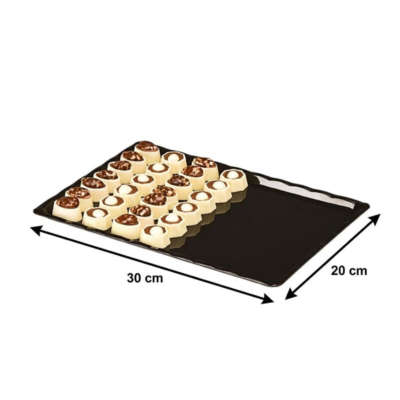 Zicco ZCP-225 صينية عرض شوكولاتة من البولي كربونات، 20 × 30 سم، أسود - Zicco