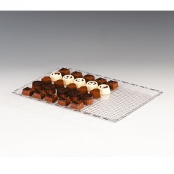 Zicco ZCP-225 Polycarbonate Chocolate Display Tray, 20x30 cm, Clear - Zicco