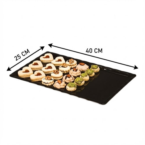 Zicco ZCP-229 Polycarbonate Chocolate Display Tray, 25x40 cm, Black - 2
