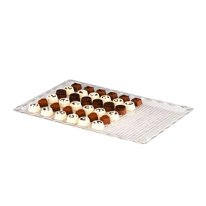 Zicco ZCP-229 صينية عرض شوكولاتة من البولي كربونات، 25 × 40 سم، شفاف - Zicco