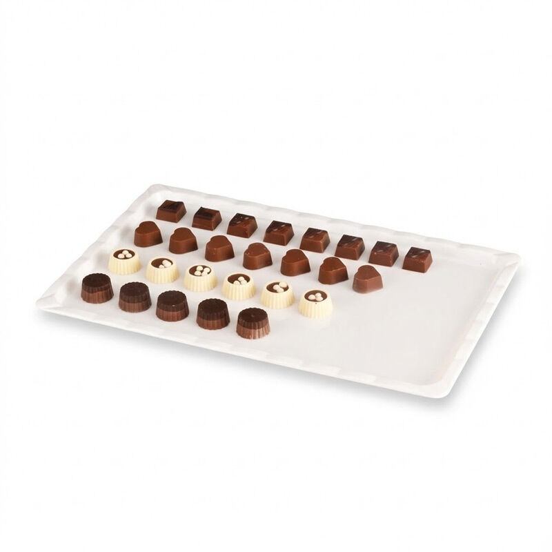 Zicco ZCP-229 Polycarbonate Chocolate Display Tray, 25x40 cm, White - Zicco