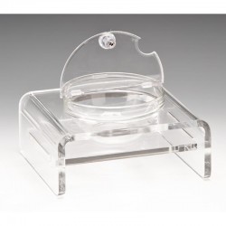 Zicco ZCP-286 حامل عرض من البولي كربونات مع غطاء وعاء زجاجي، 21 × 19 سم - Zicco