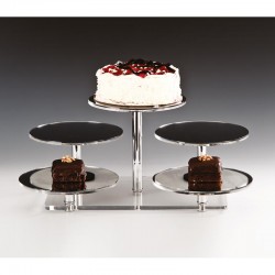 Zicco ZCP-290 Display Stand with Rectangular Bottom Mirror, 5 pcs, 52x42x24 cm - Zicco