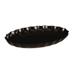 Zicco ZCP-296 Polycarbonate Oval Display Plate, 41.5x29.5x 5.5 cm, Black - Zicco